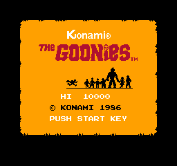 Goonies, The (Japan) Title Screen